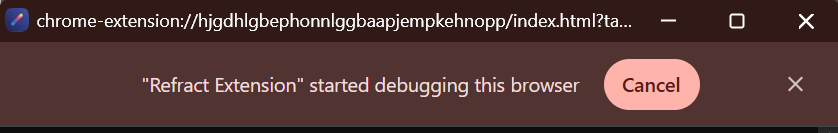 The extension connect dialog